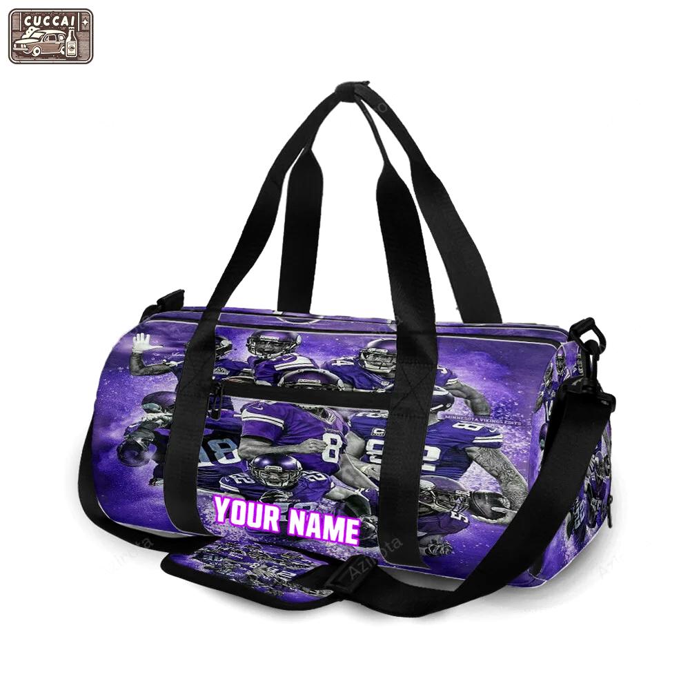Minnesota vikings team v13 personalized name travel bag gym bag 203 Travel Bag