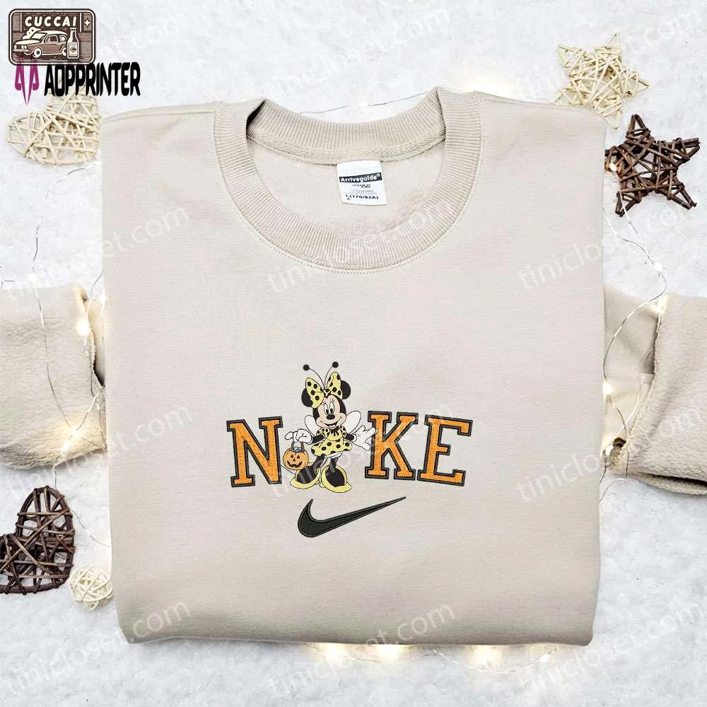 Minnie mouse bee halloween x nike embroidered sweatshirt: best disney characters halloween gift Embroidered Shirt