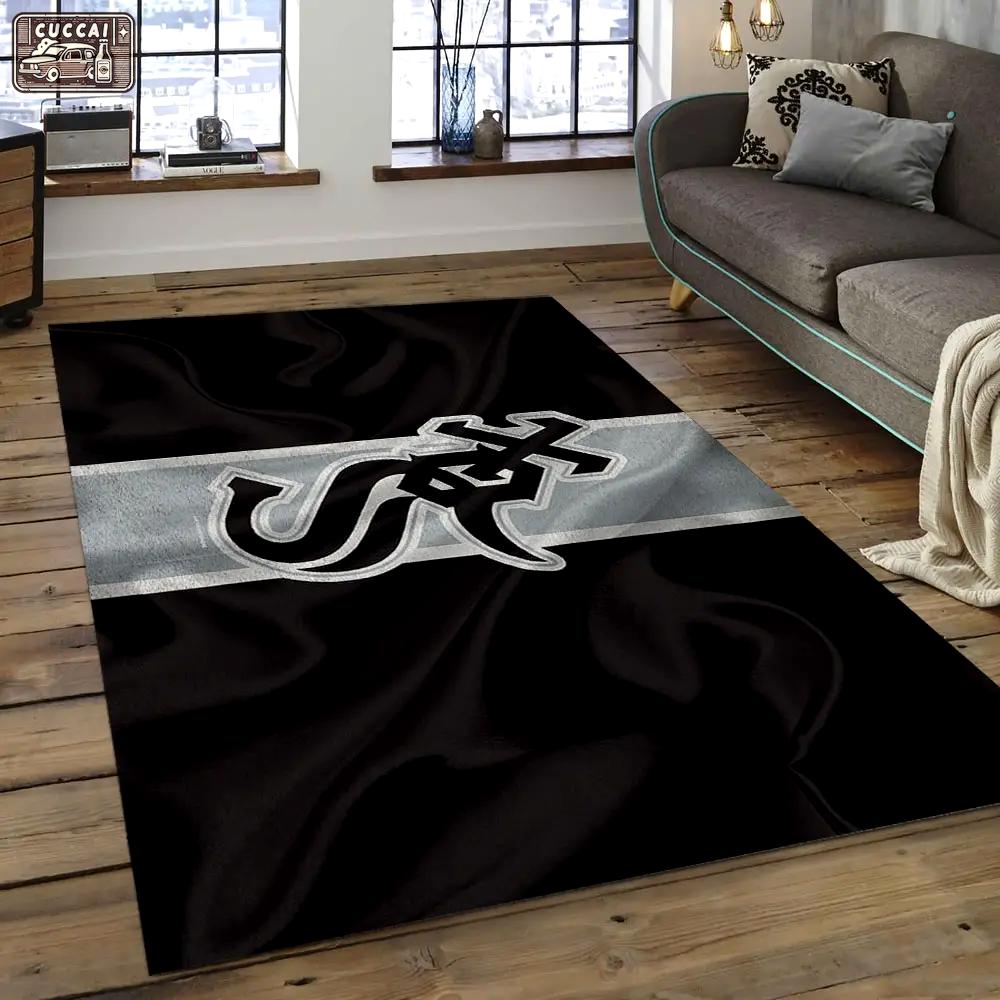 Mlb chicago white sox baseball team logo rectangle area cws08 Rectangle Rug
