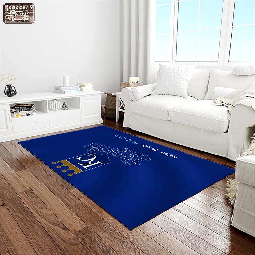 Mlb kansas city royals baseball team logo rectangle area rug kcr07 Rectangle Rug