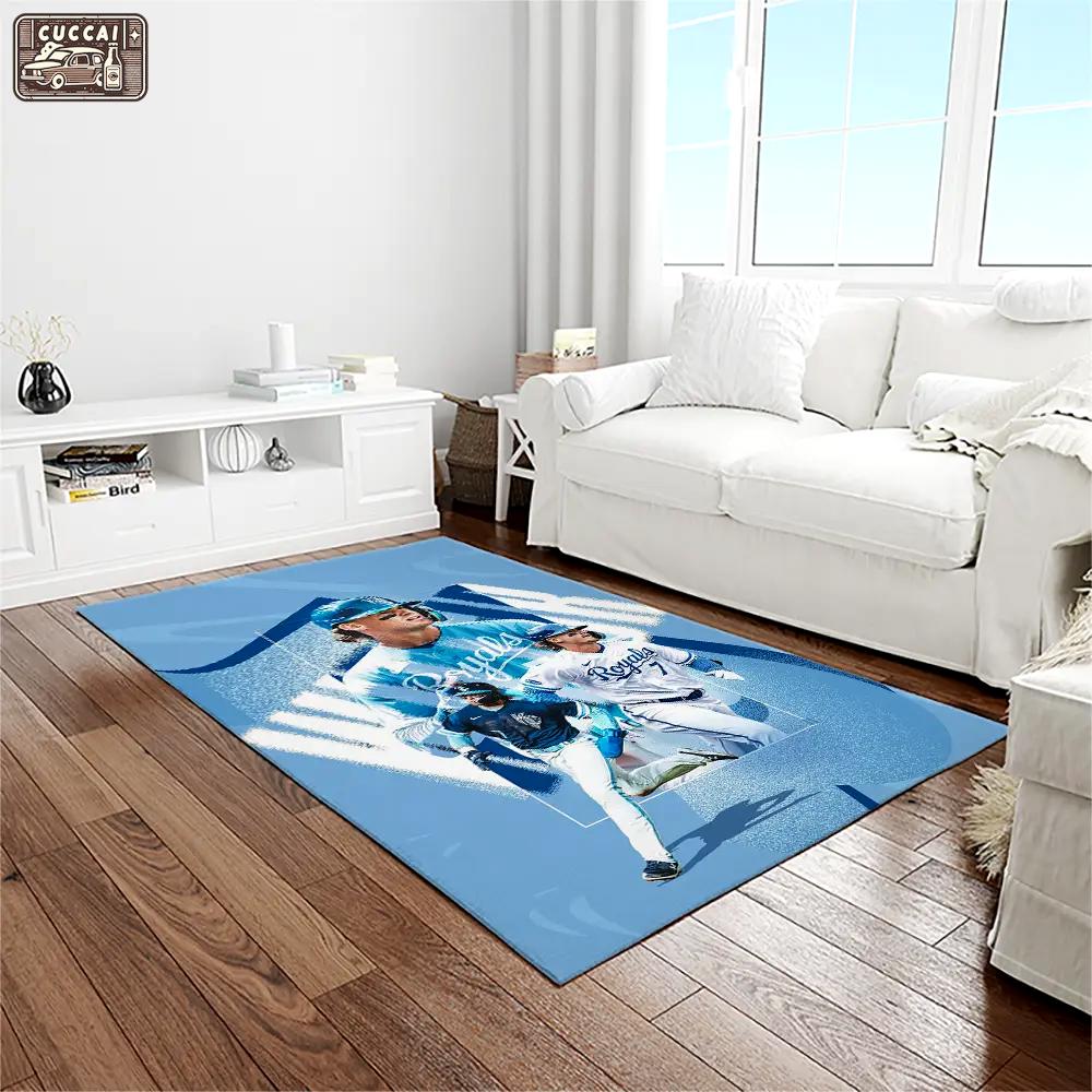 Mlb kansas city royals baseball team logo rectangle area rug kcr12 Rectangle Rug