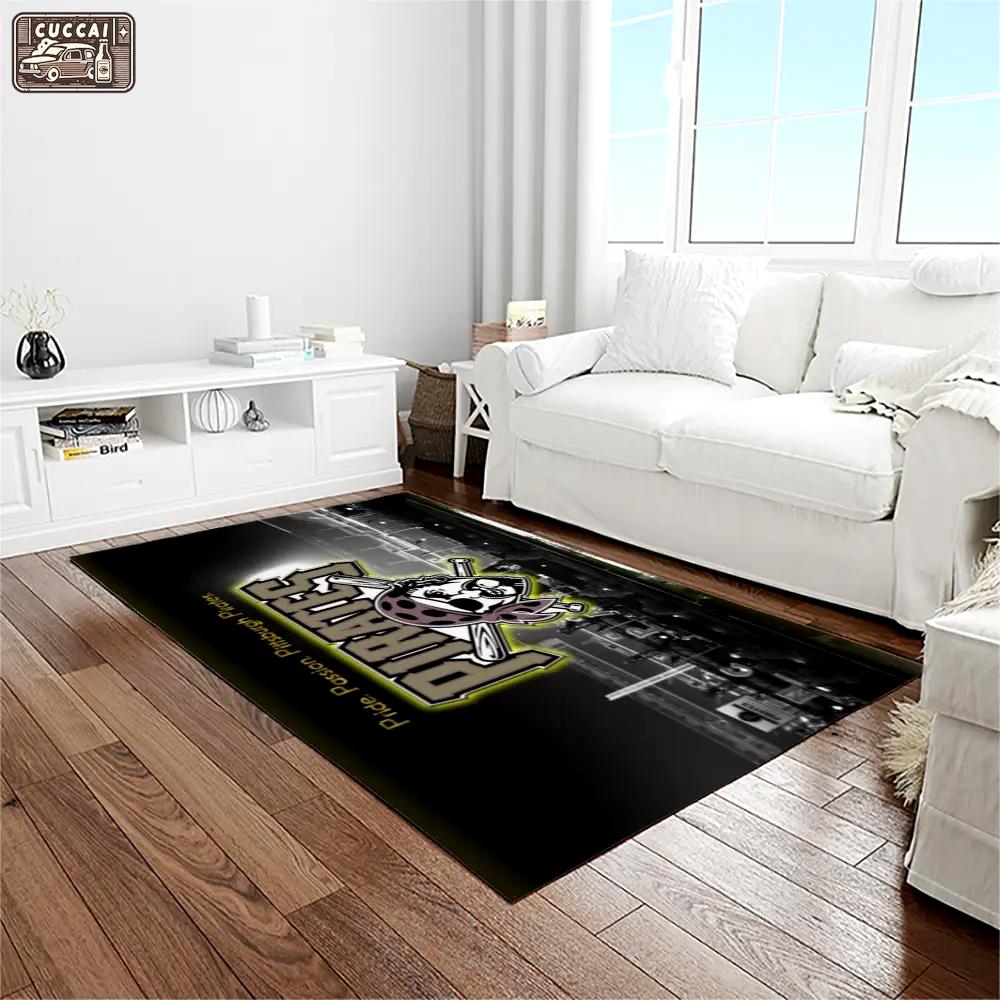 Mlb pittsburgh pirates baseball team logo rectangle area rug pp13 Rectangle Rug