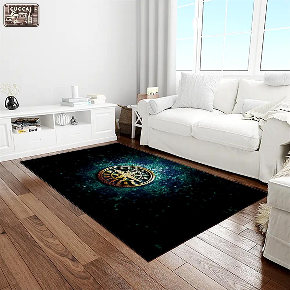 Mlb seattle mariners baseball team logo rectangle area rug sm22 Rectangle Rug