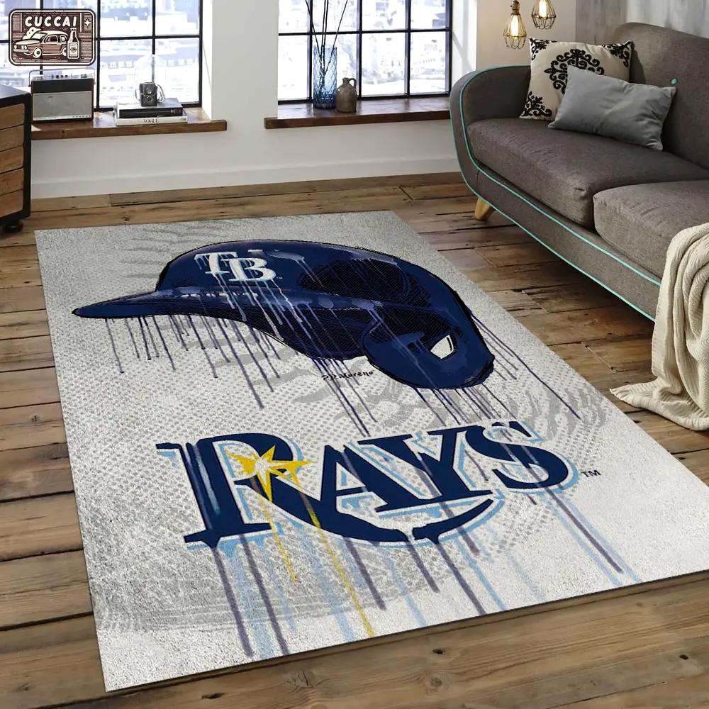 Mlb tampa bay rays baseball team logo rectangle area tbr01 Rectangle Rug