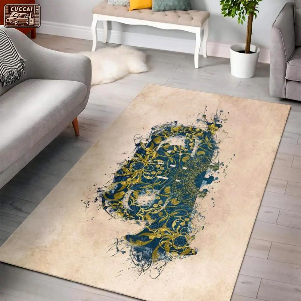 Modern music art carpet saxophones area rug living room rug home decor191007 Rectangle Rug