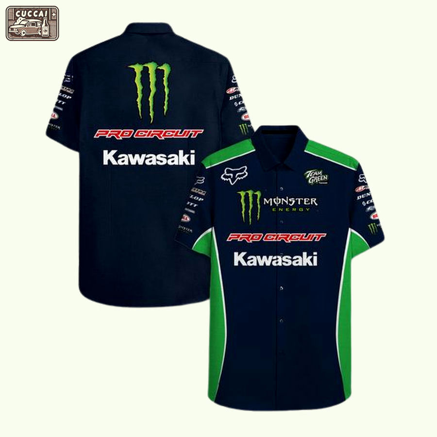 Monster energy kawasaki hawaiian shirt Hawaii Shirt Shorts & Flip Flops