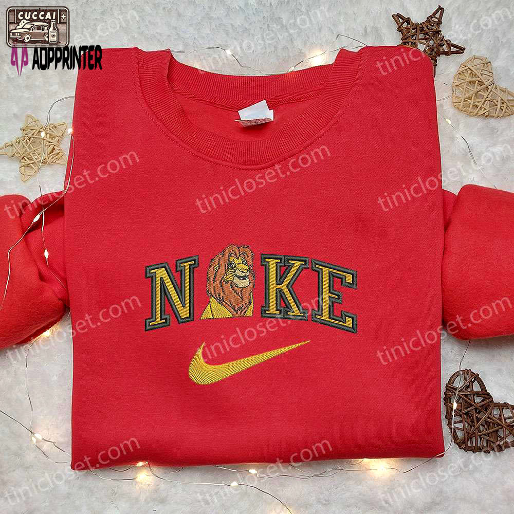 Musafa x nike cartoon embroidered tshirt – best gift for family nike inspired shirt Embroidered Shirt