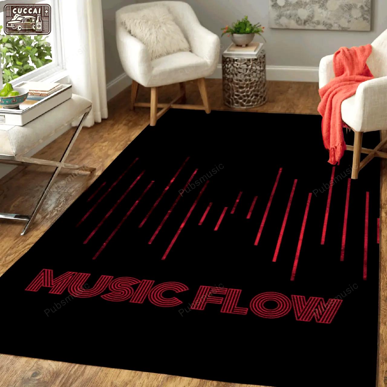 Music flow 6 out of 8 music flow art for fans area rug living room carpet rug regtangle carpet floor decor home decor Rectangle Rug