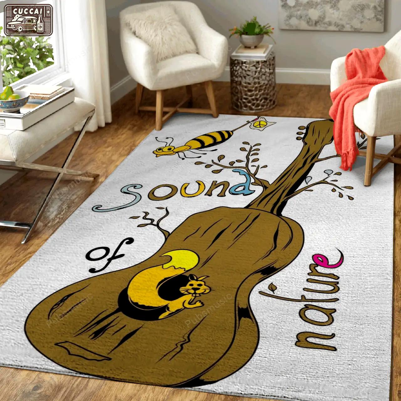 Music guitar sound nature music art for fans area rug living room carpet rug regtangle carpet floor decor home decor Rectangle Rug