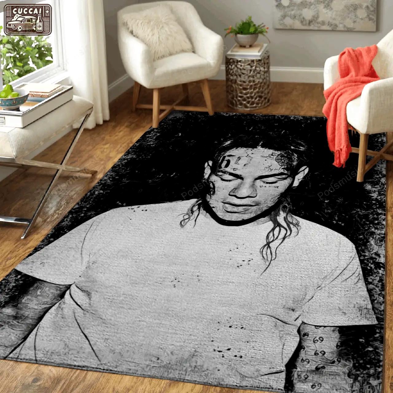 Music monochrome art for fans area rug living room carpet rug regtangle carpet floor decor home decor Rectangle Rug