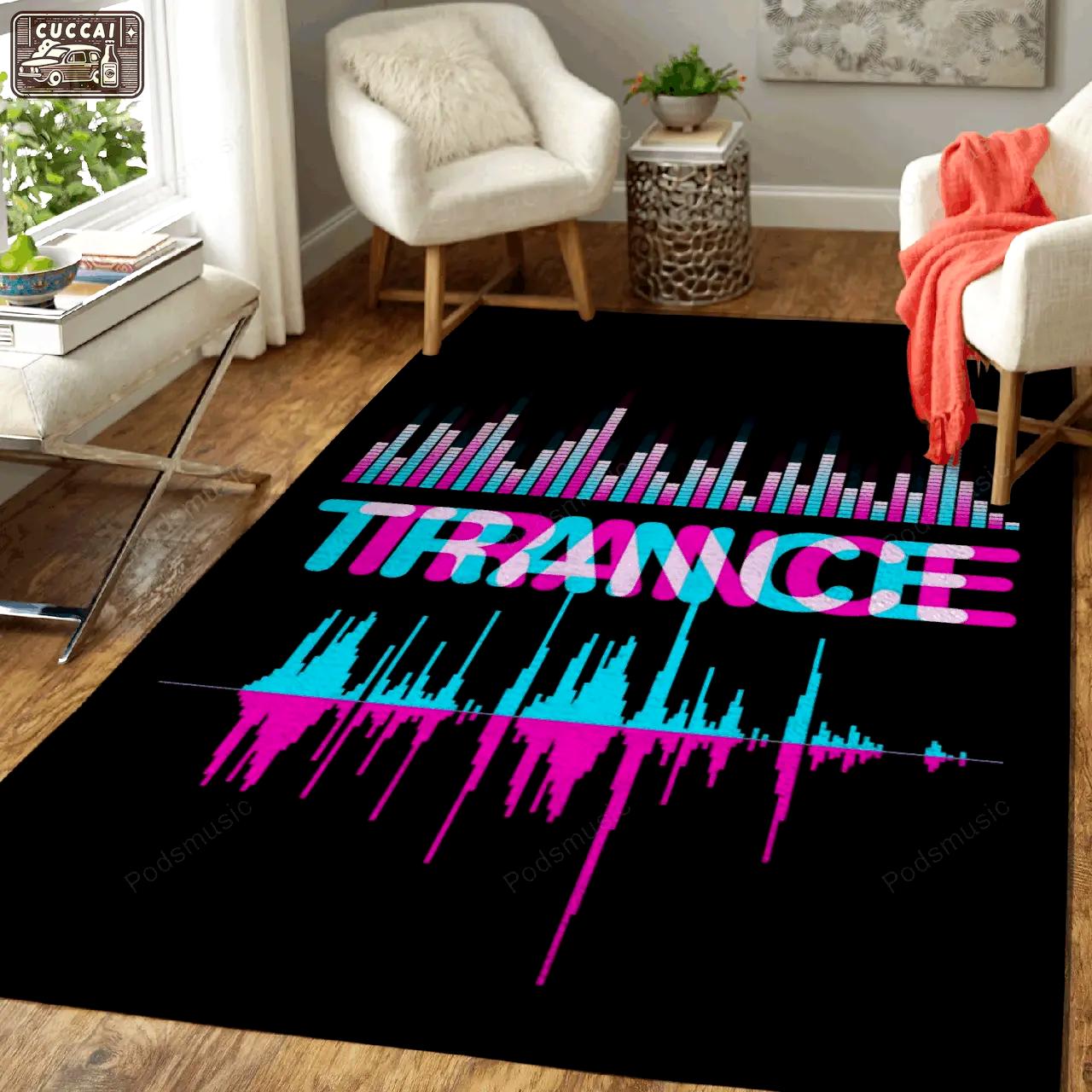 Music trance music art for fans area rug living room carpet rug regtangle carpet floor decor home decor Rectangle Rug