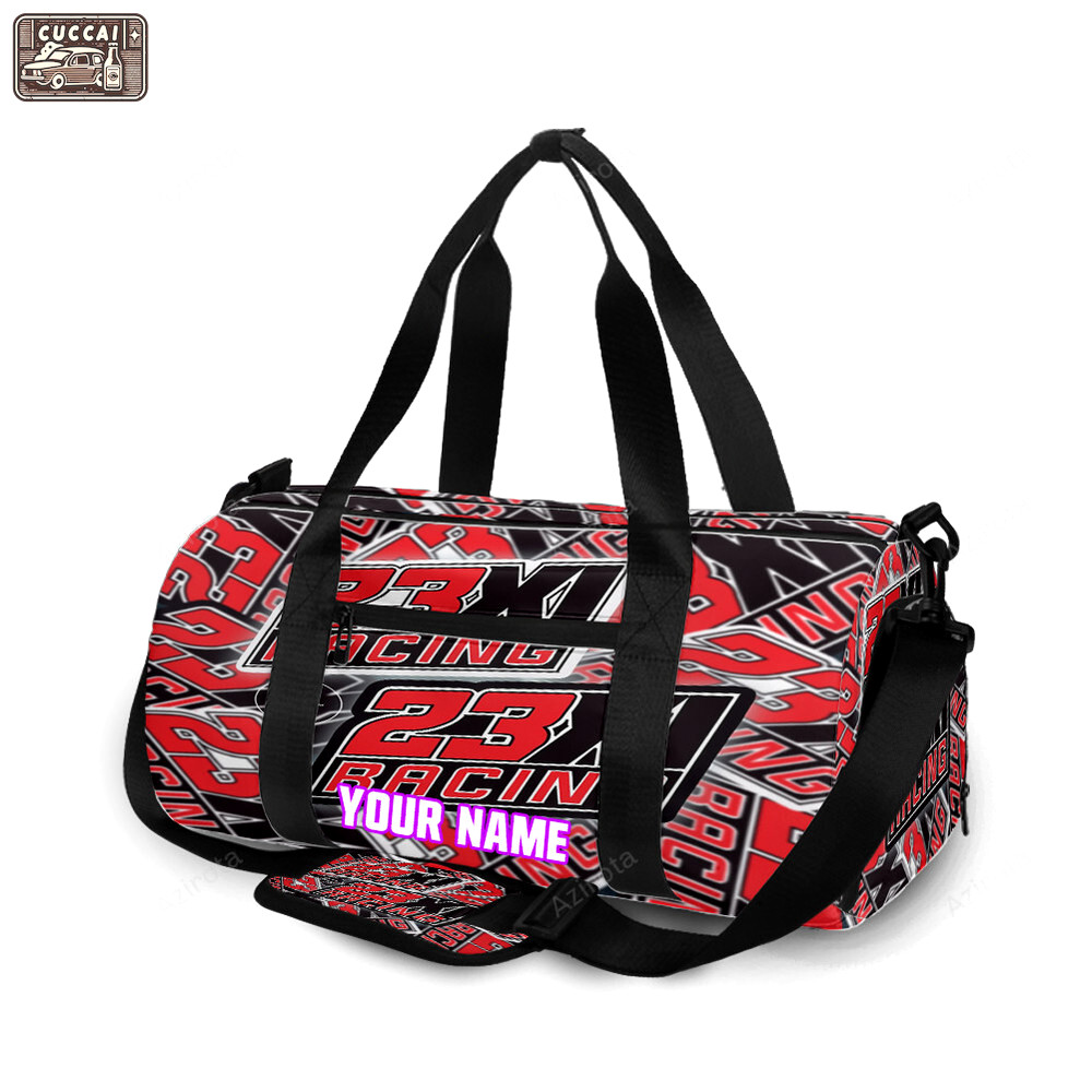 Nascar 23xi racing logo3 personalized name travel bag gym bag 1466 Travel Bag