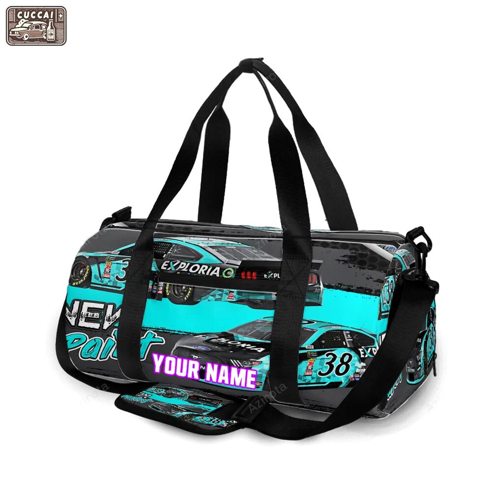 Nascar front row motor sports cars3 personalized name travel bag gym bag 223 Travel Bag