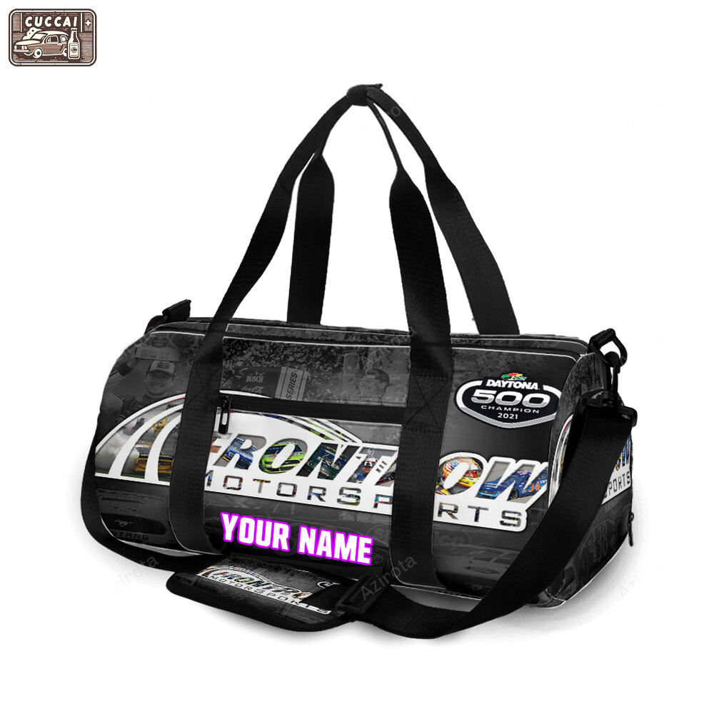 Nascar front row motor sports logo player car1 personalized name travel bag gym bag 349 Travel Bag