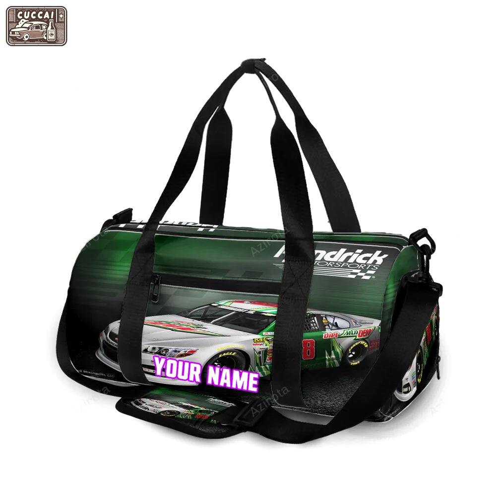 Nascar hendrick motorsports car13 personalized name travel bag gym bag 364 Travel Bag