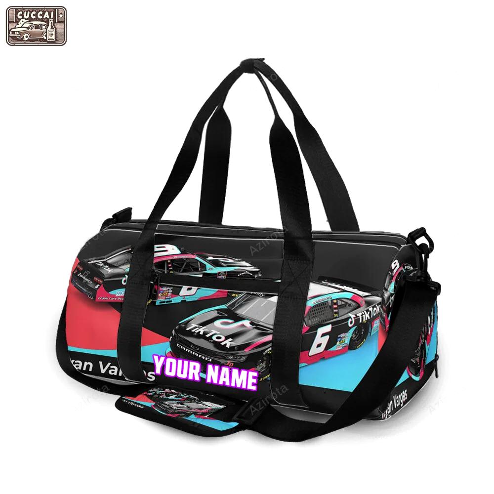 Nascar jd motorsport w gary keller car10 personalized name travel bag gym bag 646 Travel Bag