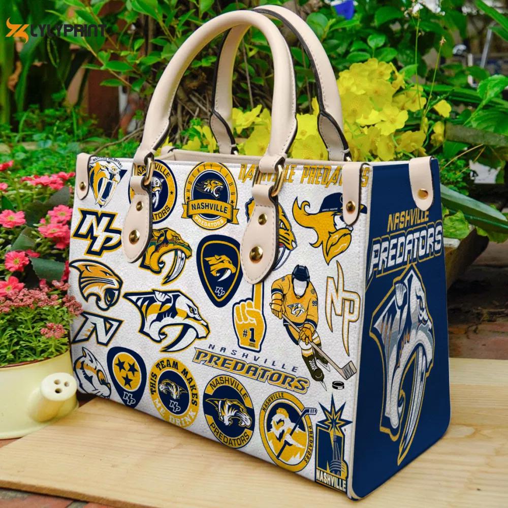Nashville predators leather handbag gift for women  gift 4191 Women Leather Hand Bag