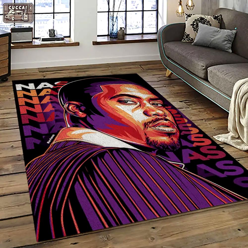 Nasir rapper hiphop music retangle carpet area rug home decor best gift for fan and friends na9 Rectangle Rug