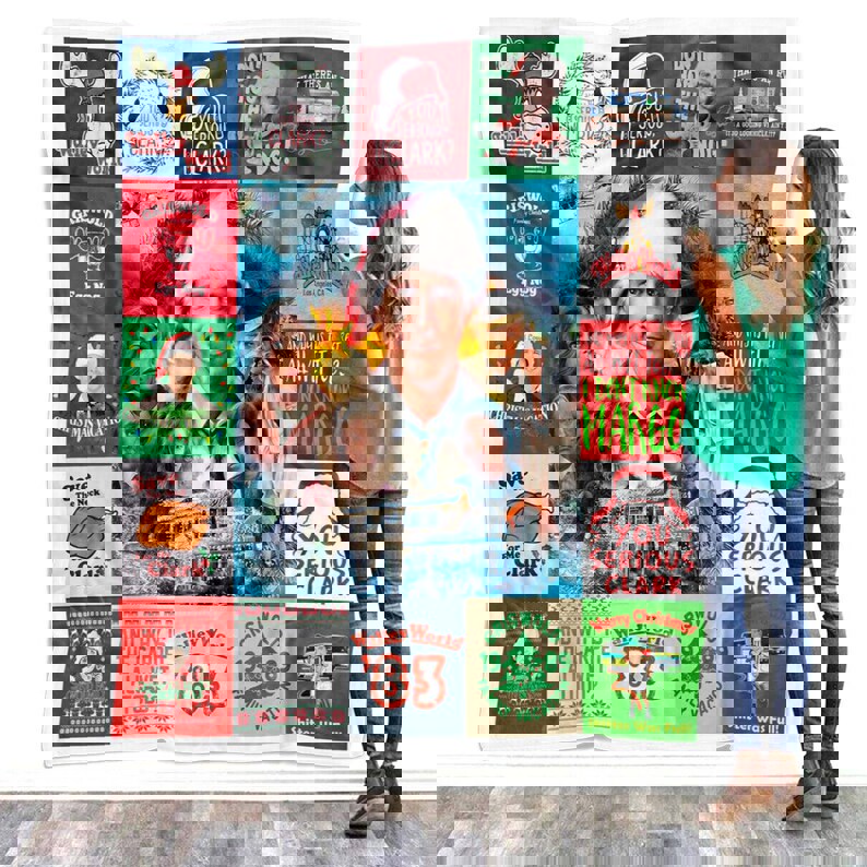 National lampoon's christmas vacation fleece blanket, clark griswold christmas quilt, christmas vacation couch sofa blanket, xmas gifts Quilt Blanket