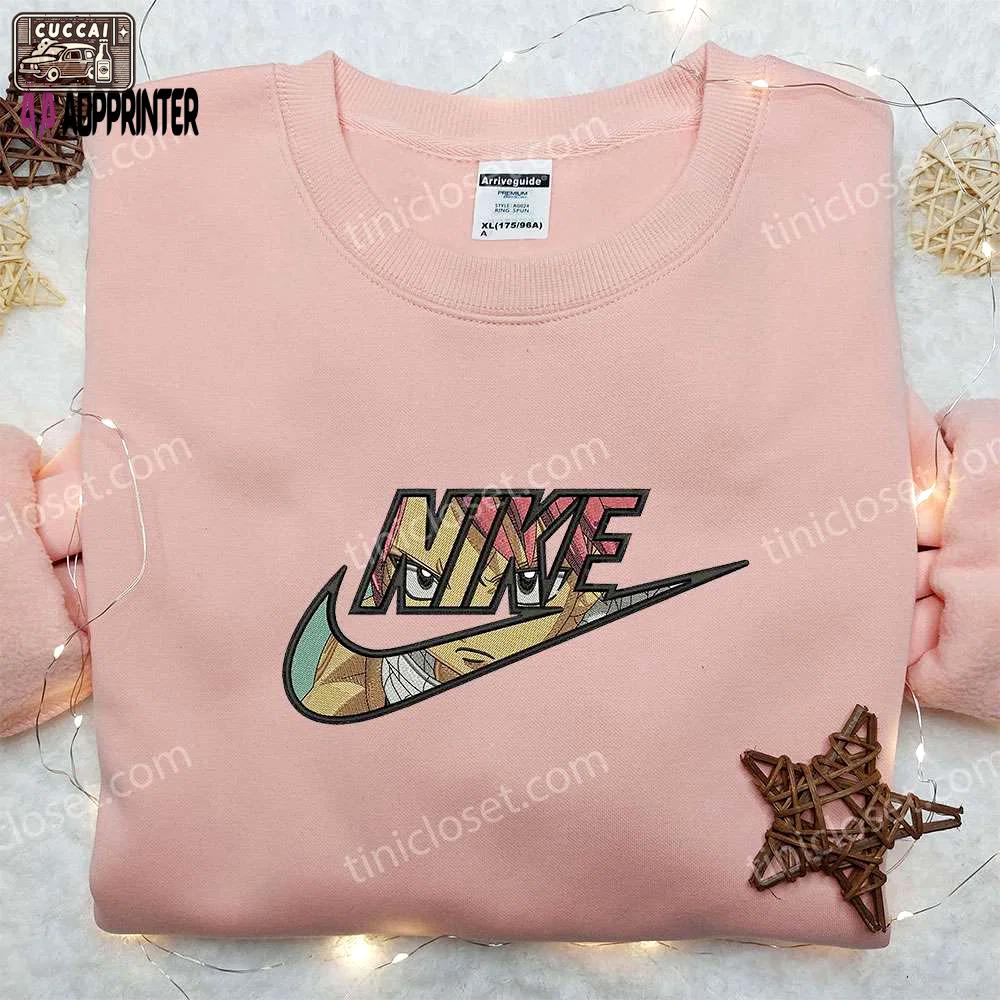 Natsu dragneel x nike shirt: fairy tail embroidered nike inspired design Embroidered Shirt