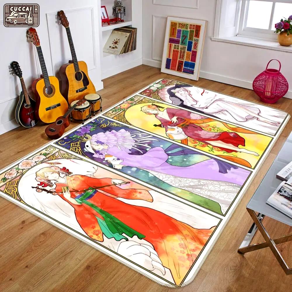 Natsume anime 21 area rug living room and bed room rug rug regtangle carpet floor decor home decor Rectangle Rug