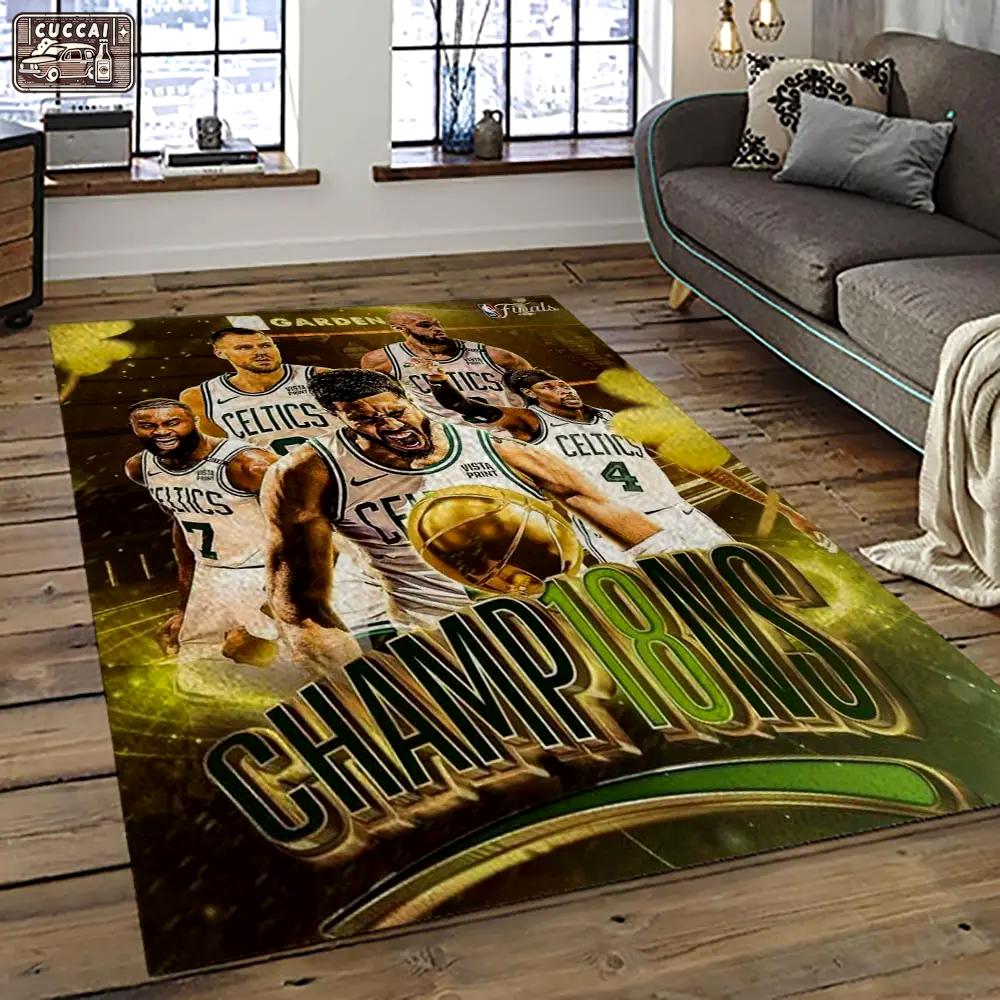 Nba boston celtics basketball team logo sport carpet area rug home decor best gift for friends bc86 Rectangle Rug