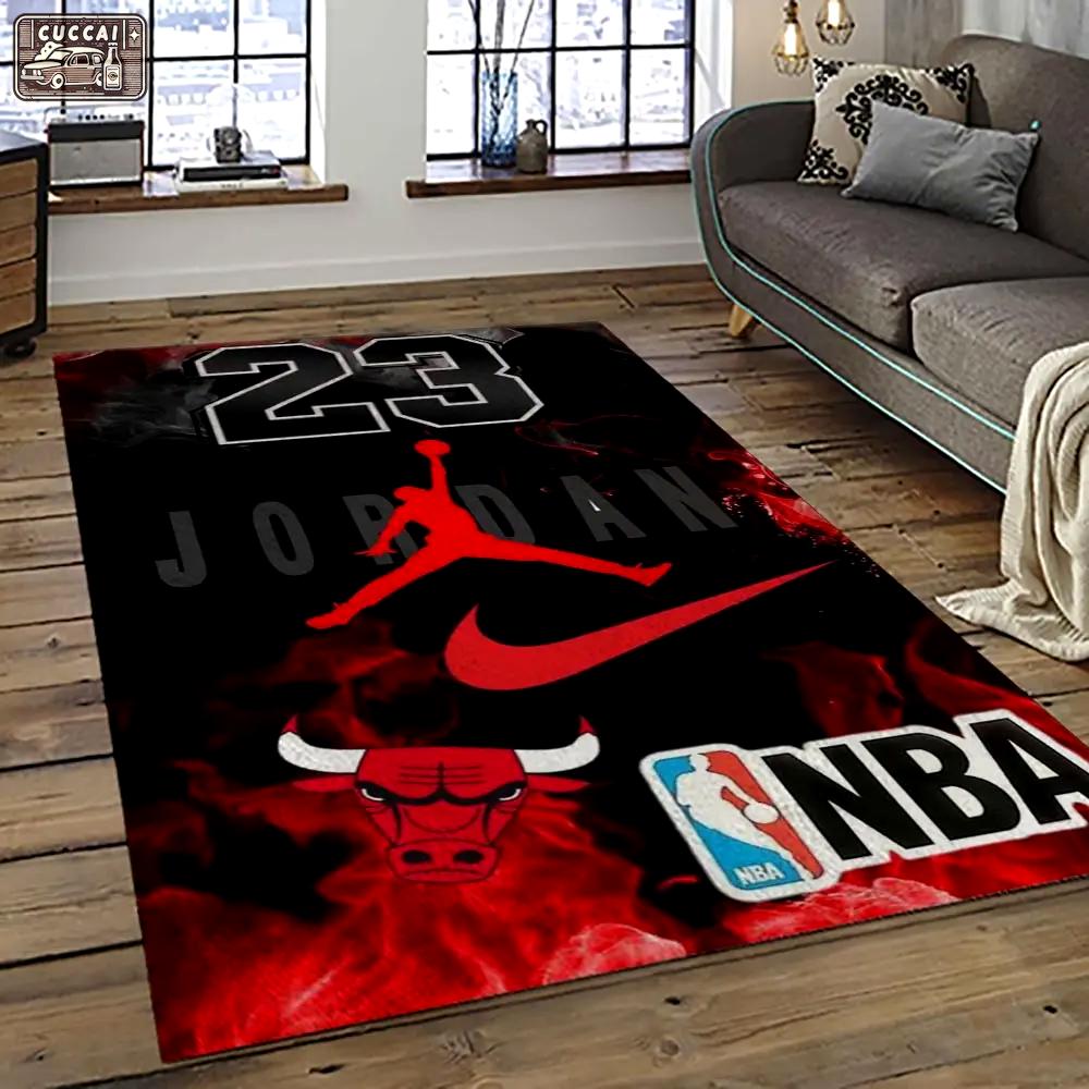 Nba chicago bulls basketball team logo sport carpet area rug home decor best gift for friends cb79 Rectangle Rug