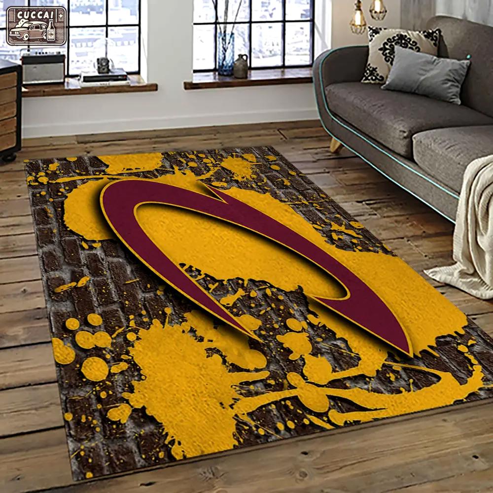 Nba cleveland cavaliers basketball team logo sport carpet rectangle area rug for living room cca17 Rectangle Rug