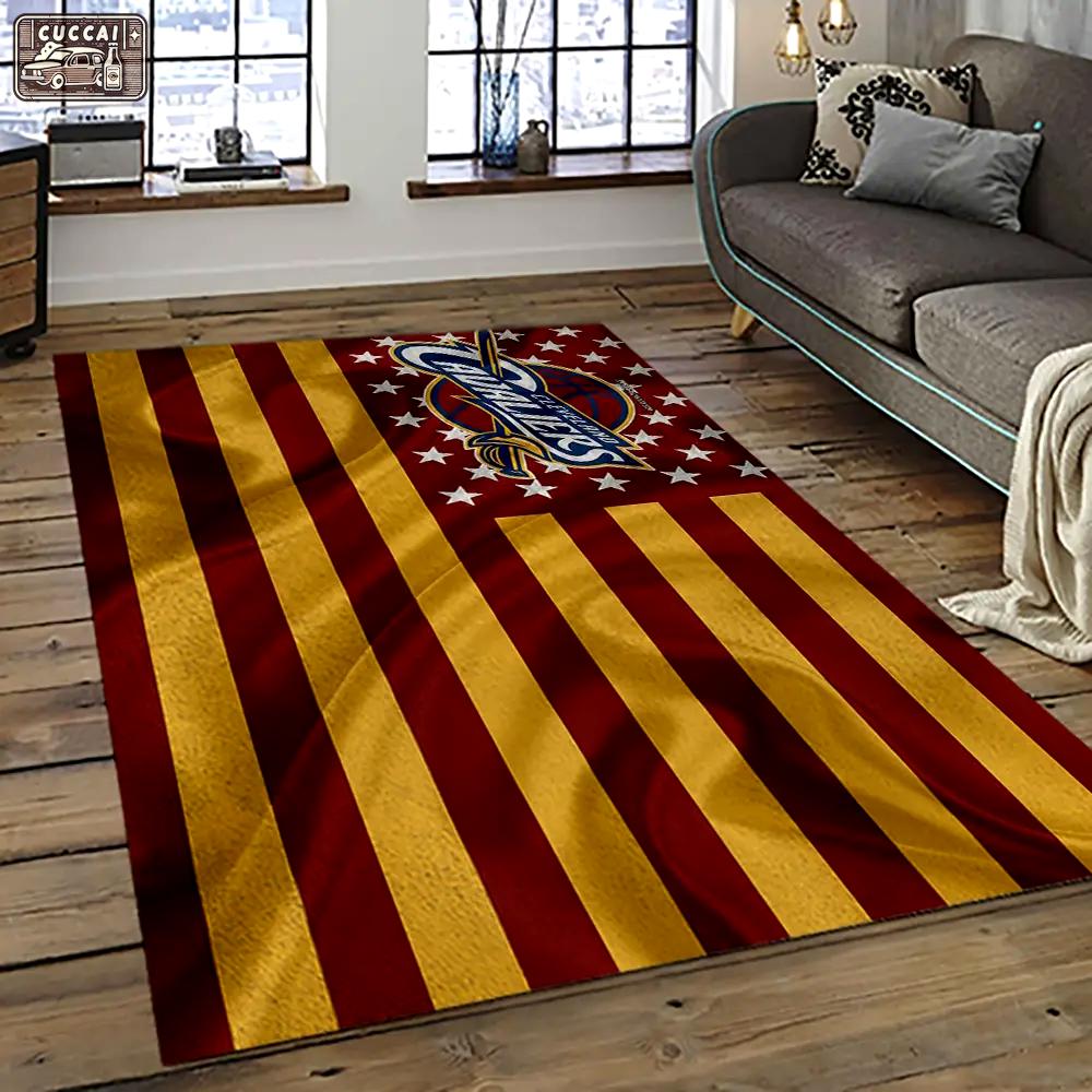 Nba cleveland cavaliers basketball team logo sport carpet rectangle area rug for living room cca28 Rectangle Rug
