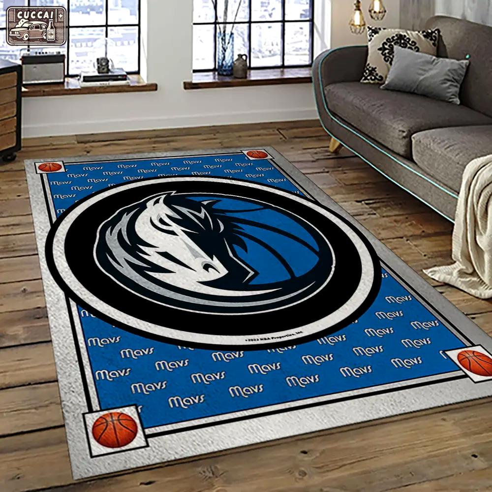Nba dallas mavericks basketball team logo sport carpet rectangle area rug for living room dmr7 Rectangle Rug