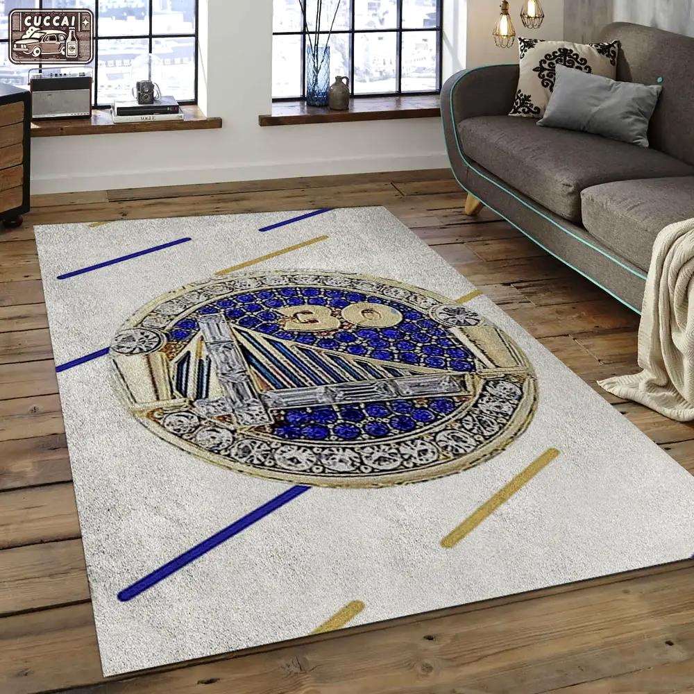 Nba golden state warriors basketball legend team logo rectangle area gsw31 Rectangle Rug