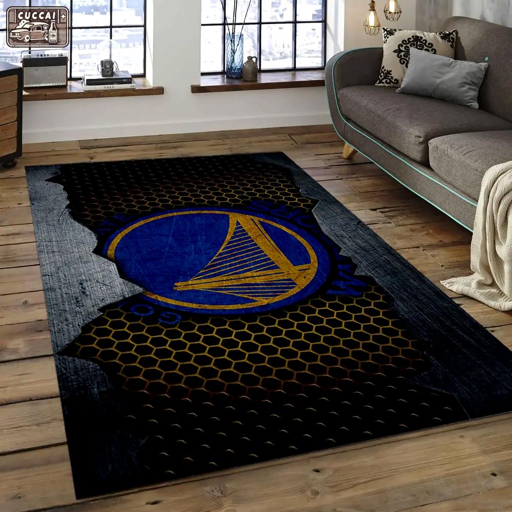 Nba golden state warriors basketball legend team logo rectangle area gsw38 Rectangle Rug