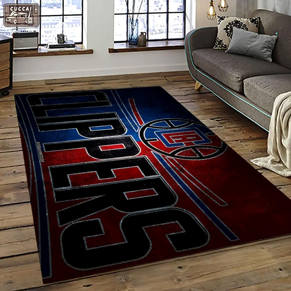 Nba los angeles clippers basketball team logo sport carpet rectangle area rug for living room lac35 Rectangle Rug
