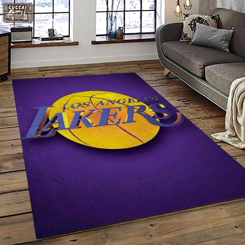 Nba los angeles lakers basketball team logo sport carpet area rug home decor best gift for friends lasl25 Rectangle Rug