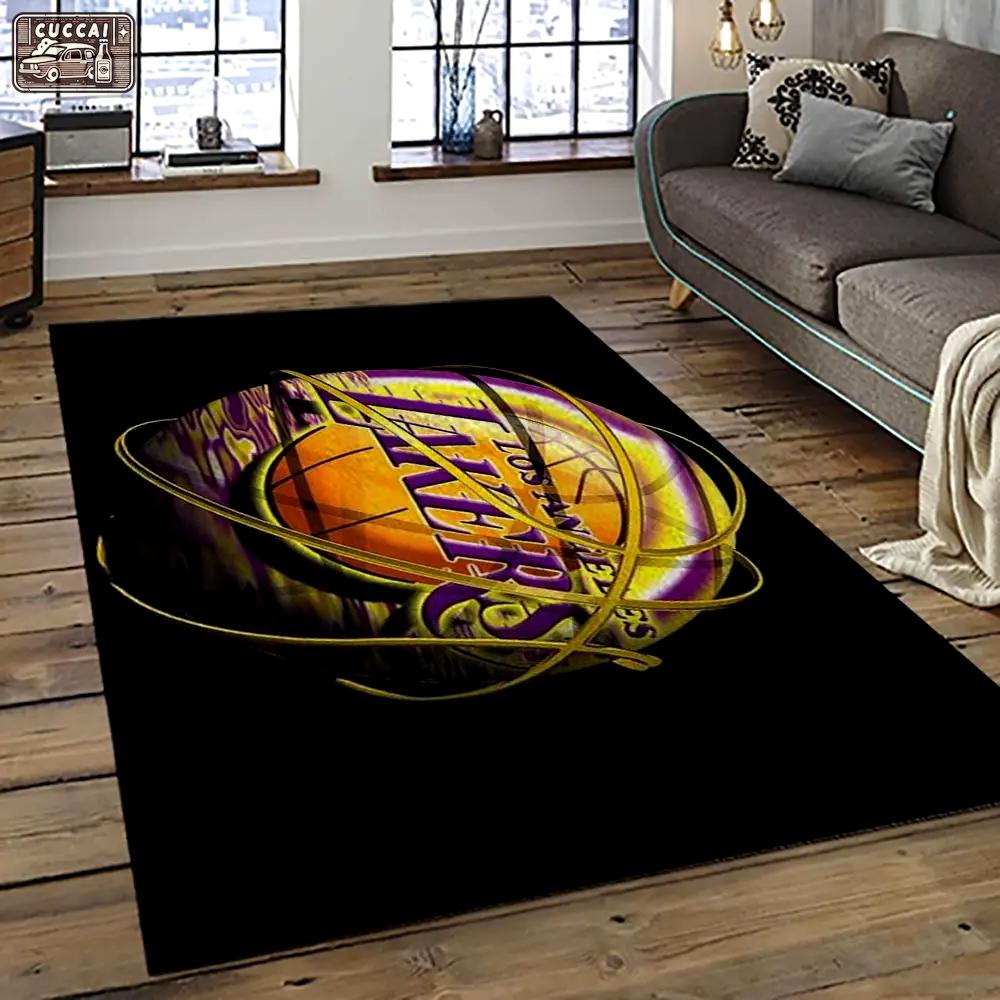 Nba los angeles lakers basketball team logo sport carpet area rug home decor best gift for friends lasl35 Rectangle Rug