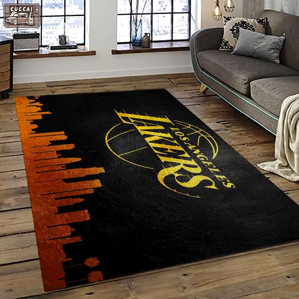 Nba los angeles lakers basketball team logo sport carpet area rug home decor best gift for friends lasl5 Rectangle Rug