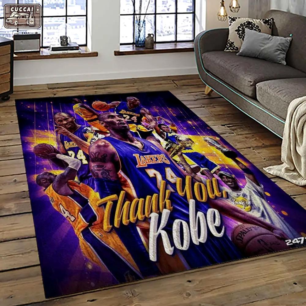 Nba los angeles lakers basketball team logo sport carpet area rug home decor best gift for friends lasl73 Rectangle Rug