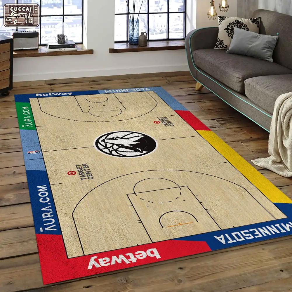 Nba minnesota timberwolves basketball legend team logo rectangle area mt36 Rectangle Rug