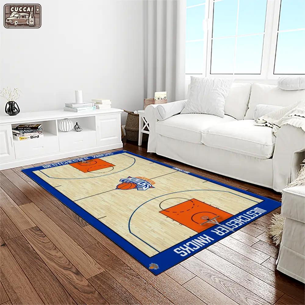 Nba new york knicks basketball team logo rectangle area rug nyk46 Rectangle Rug