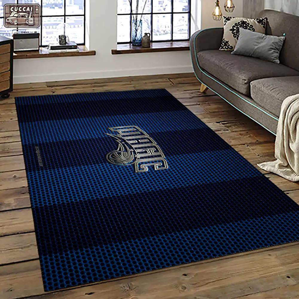 Nba orlando magic basketball team logo sport carpet rectangle area rug for living room olm26 Rectangle Rug