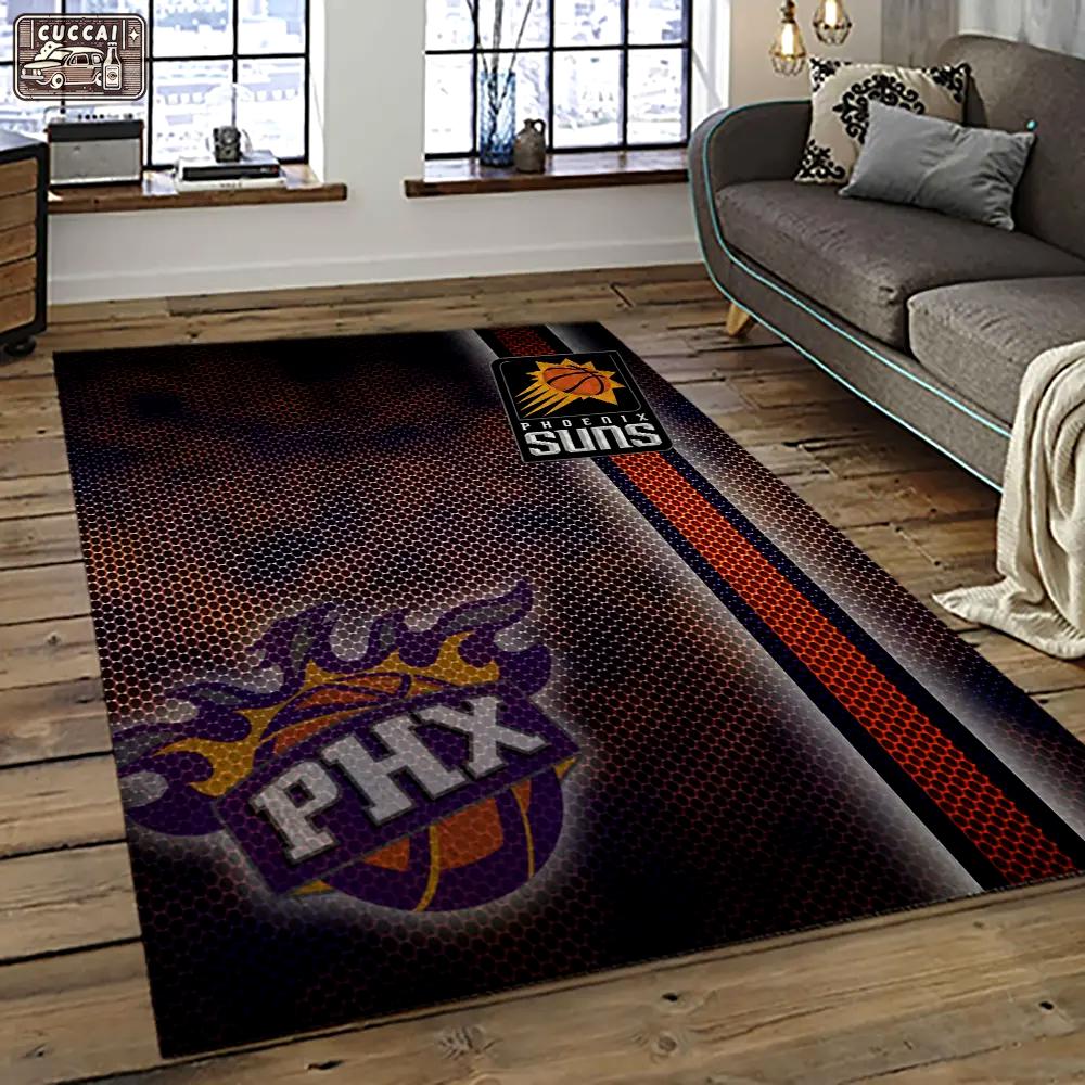 Nba phoenix suns basketball team logo sport carpet rectangle area rug for living room ps15 Rectangle Rug