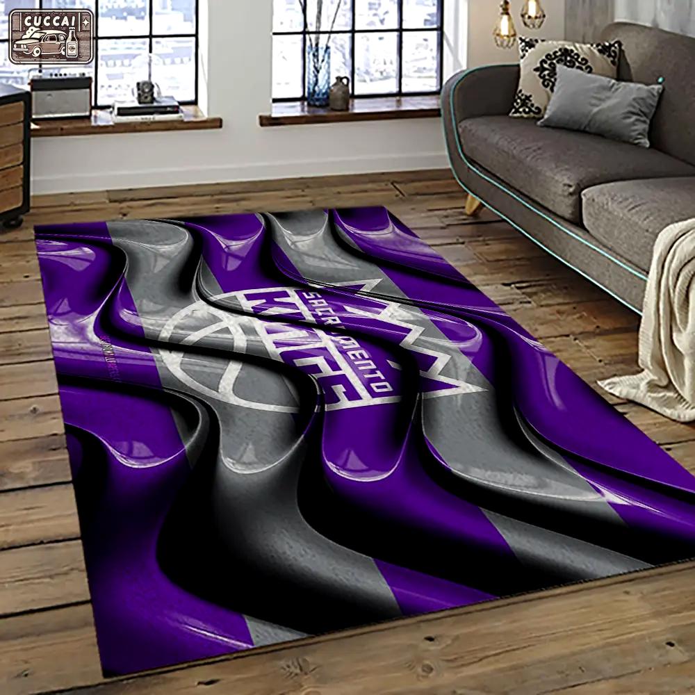 Nba sacramento kings basketball team logo sport carpet rectangle area rug for living room sck10 Rectangle Rug
