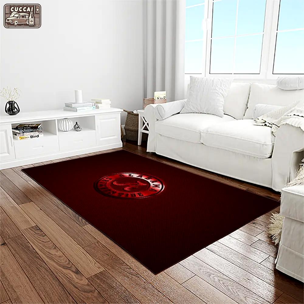 Ncaa alabama crimson tide college sport basketball and foolball team logo rectangle area rug act07 Rectangle Rug