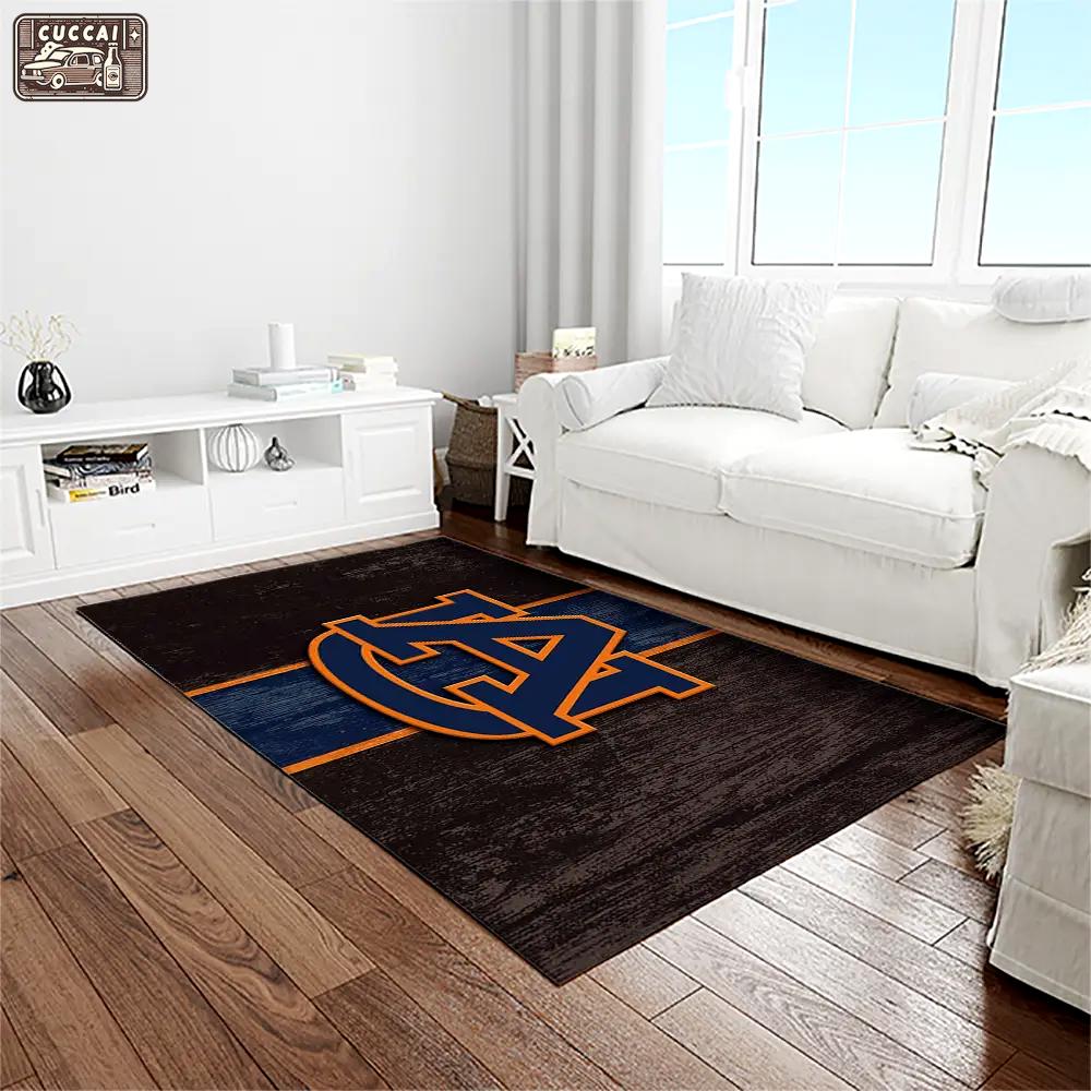 Ncaa auburn tigers college sport basketball and foolball team logo rectangle area rug ats07 Rectangle Rug