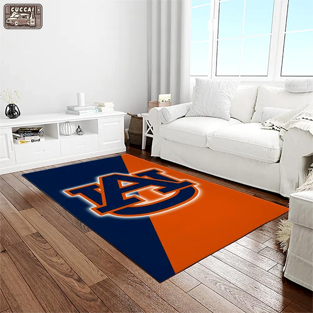 Ncaa auburn tigers college sport basketball and foolball team logo rectangle area rug ats27 Rectangle Rug
