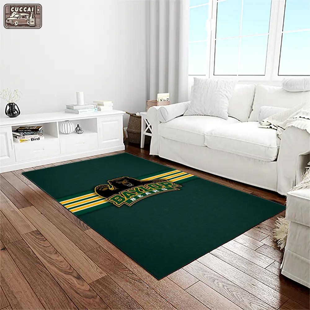 Ncaa baylor bears sport basketball and foolball team logo rectangle area rug bb12 Rectangle Rug