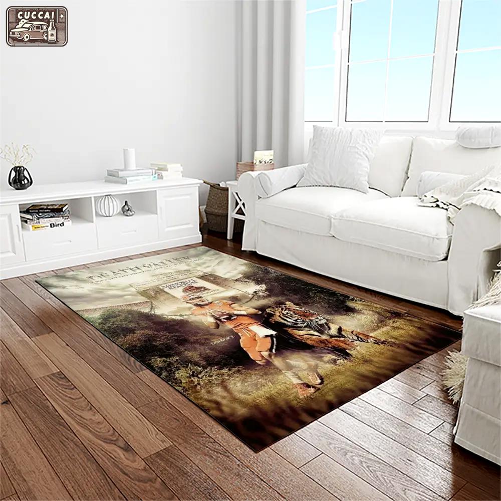 Ncaa clemson tigers college sport basketball and foolball team logo rectangle area rug ct70 Rectangle Rug