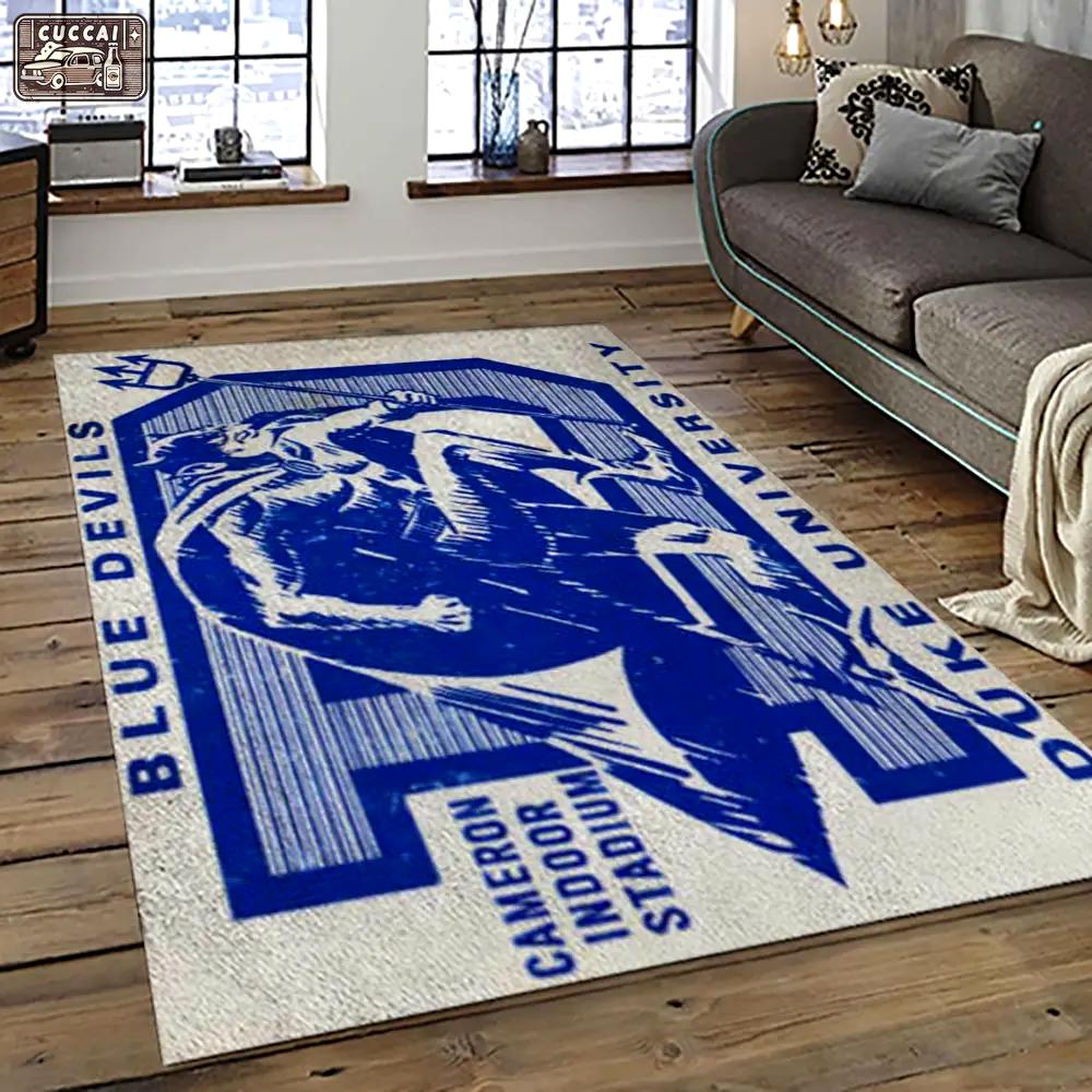 Ncaa duke blue devils football team logo sport carpet area rug home decor best gift for friends dkbd23 Rectangle Rug
