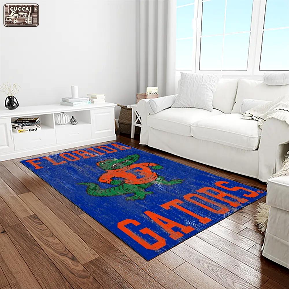 Ncaa florida gators college sport basketball and foolball team logo rectangle area rug fg28 Rectangle Rug