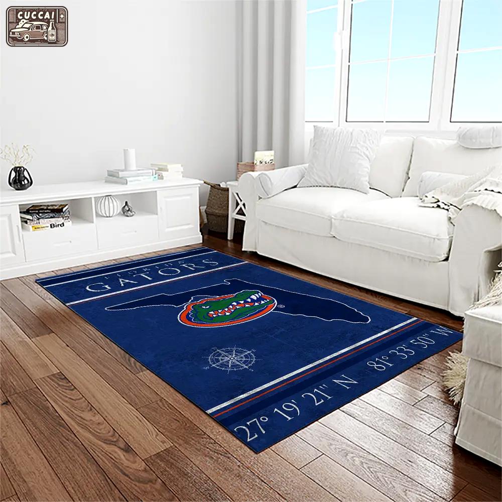 Ncaa florida gators college sport basketball and foolball team logo rectangle area rug fg30 Rectangle Rug